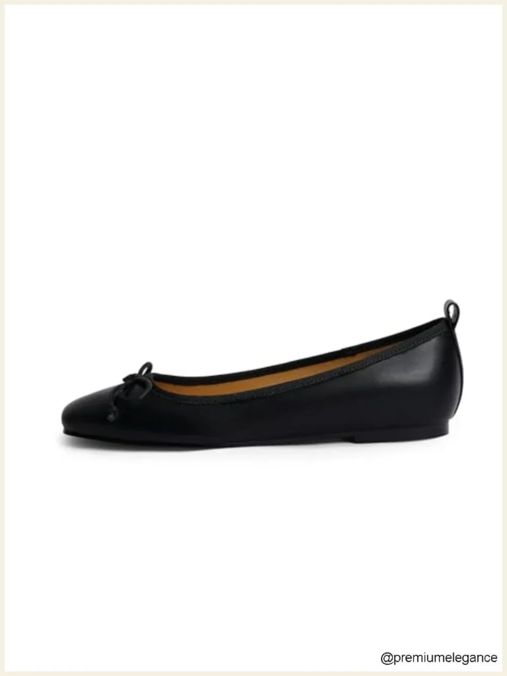 Ballet Flats Bowknot Square Toe Slip On Faux Leather Cushioned Dressy Work Shoes